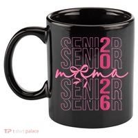 Mom Senior Class Of 2026 Coquette Bow Graduation 2026 11oz C Handle Ceramic Mug thumb 2