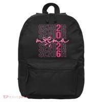 Mom Senior Class Of 2026 Coquette Bow Graduation 2026 16 in Basic Backpack thumb 0