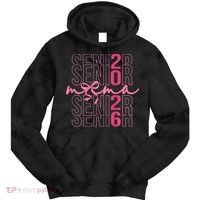 Mom Senior Class Of 2026 Coquette Bow Graduation 2026 Tie Dye Hoodie thumb 0