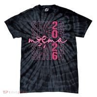 Mom Senior Class Of 2026 Coquette Bow Graduation 2026 Tie-Dye T-Shirt thumb 0