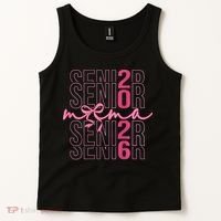 Mom Senior Class Of 2026 Coquette Bow Graduation 2026 Tank Top thumb 2