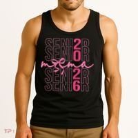 Mom Senior Class Of 2026 Coquette Bow Graduation 2026 Tank Top thumb 3