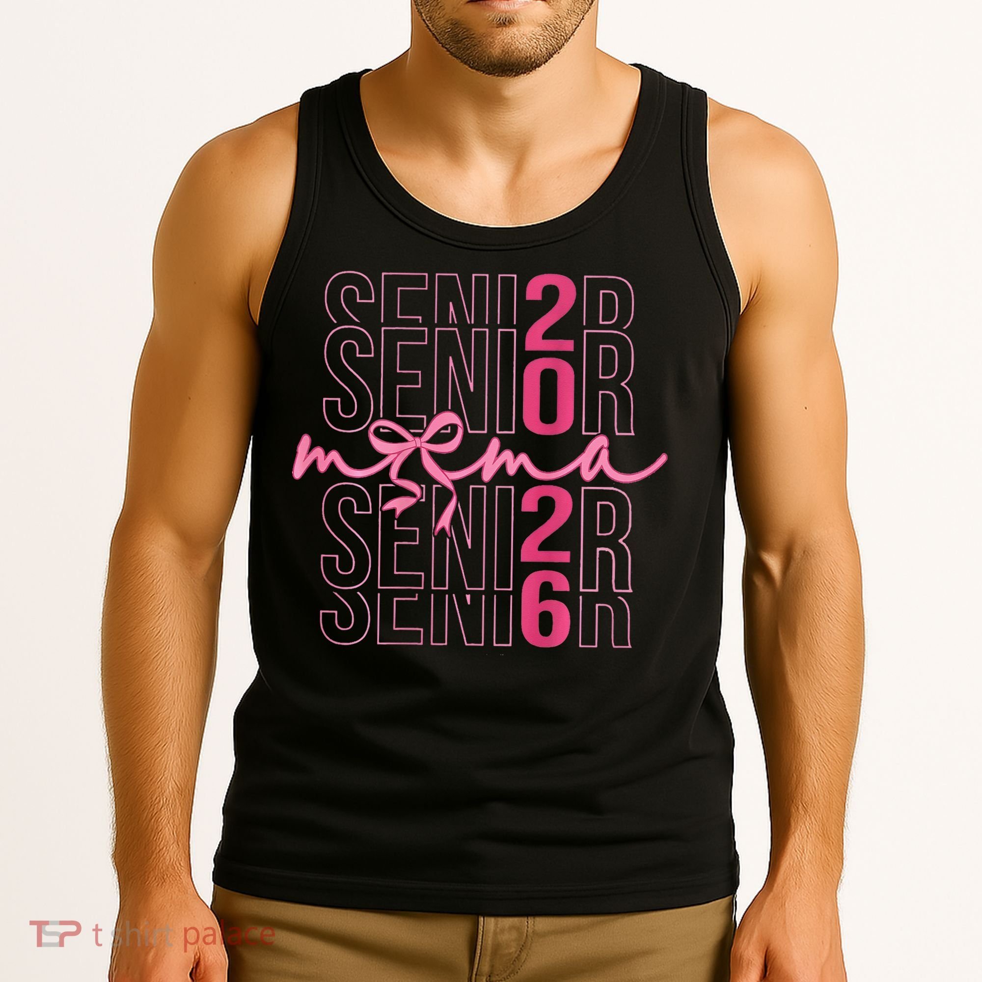 Mom Senior Class Of 2026 Coquette Bow Graduation 2026 Tank Top