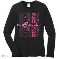 Mom Senior Class Of 2026 Coquette Bow Graduation 2026 Women's Long Sleeve Shirt thumb 0