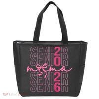 Mom Senior Class Of 2026 Coquette Bow Graduation 2026 Tote Bag thumb 0