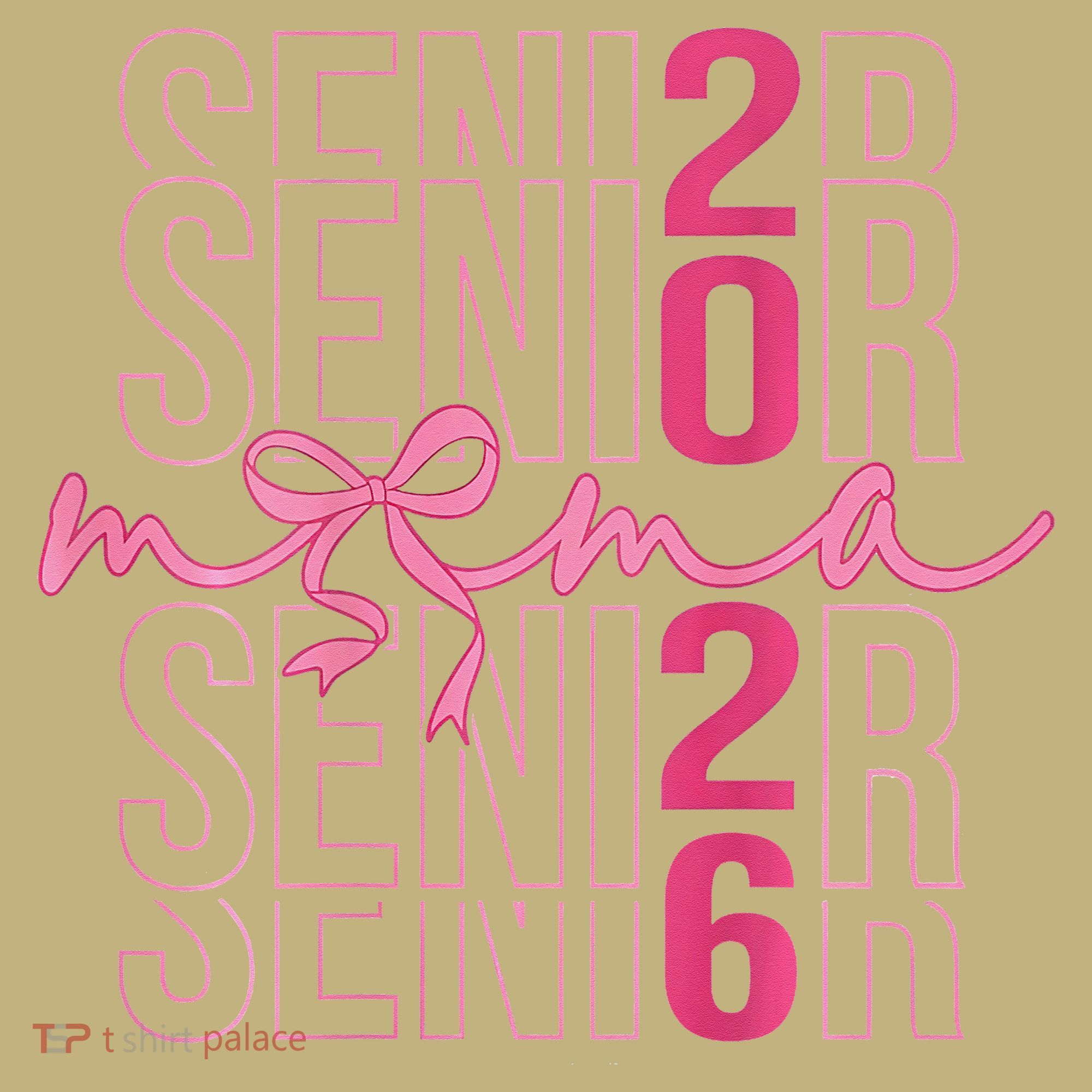 Mom Senior Class Of 2026 Coquette Bow Graduation 2026 Long Sleeve Shirt