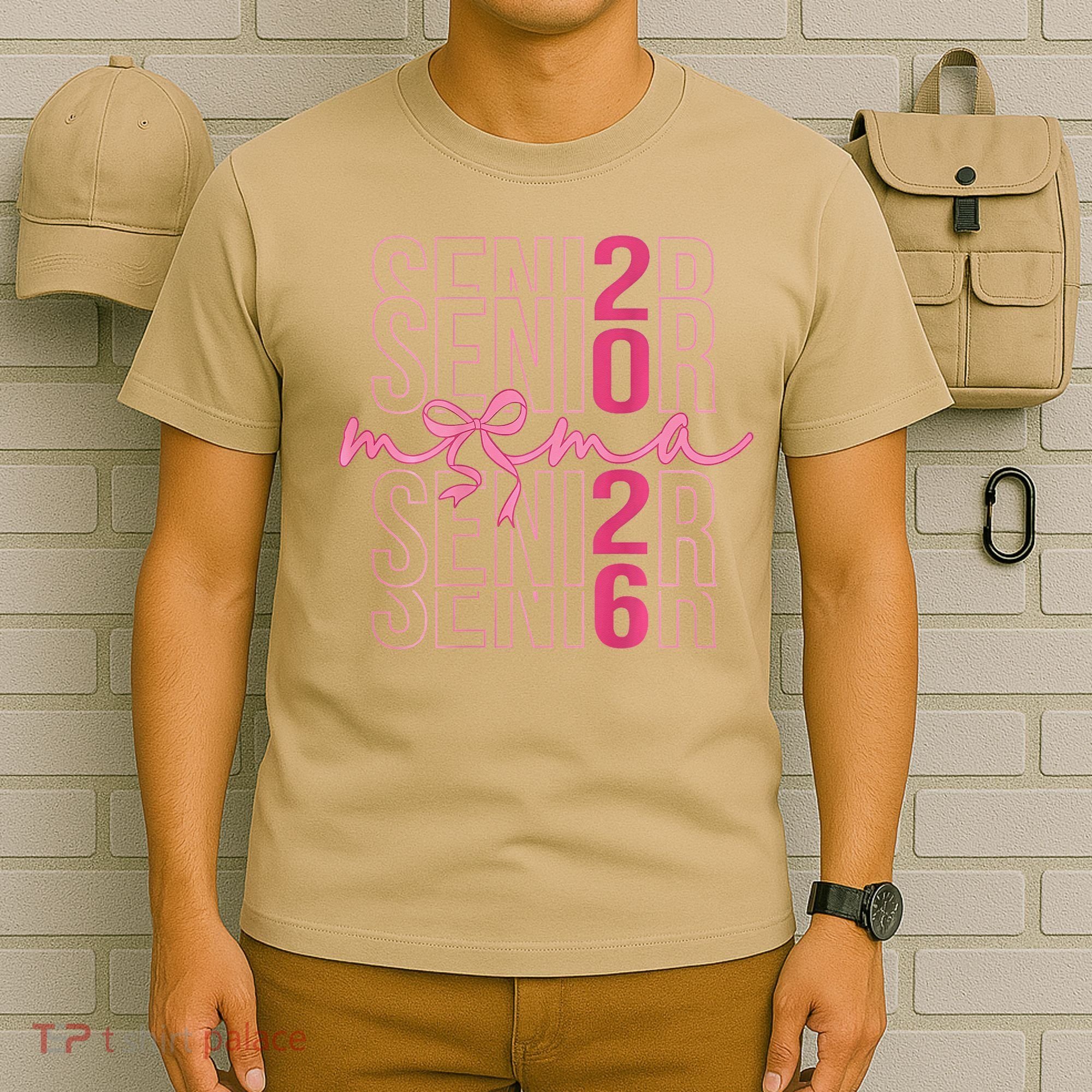 Mom Senior Class Of 2026 Coquette Bow Graduation 2026 T-Shirt