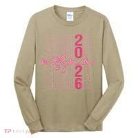 Mom Senior Class Of 2026 Coquette Bow Graduation 2026 Tall Long Sleeve Shirt thumb 0