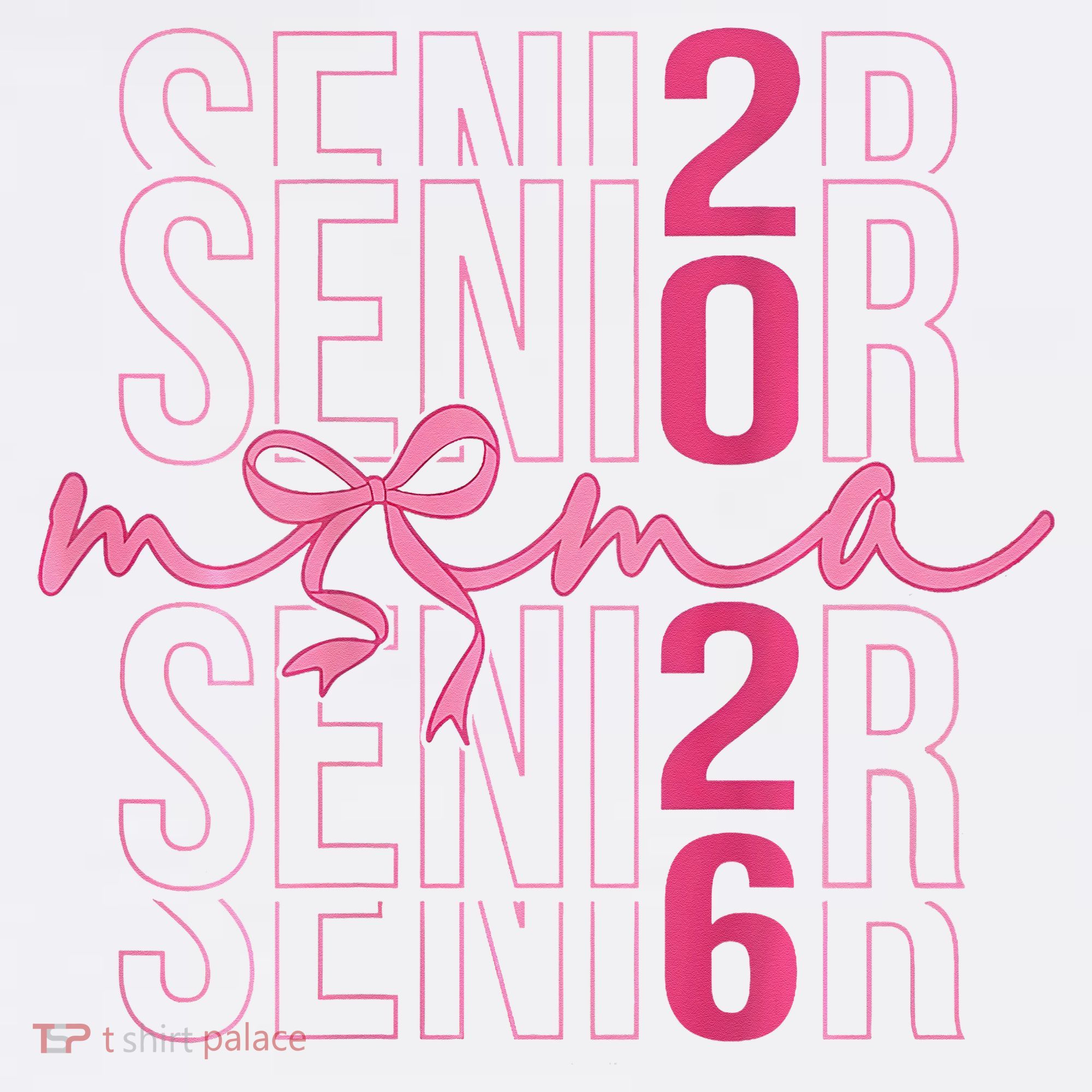 Mom Senior Class Of 2026 Coquette Bow Graduation 2026 Comfort Colors Garment-Dyed Hooded Sweatshirt
