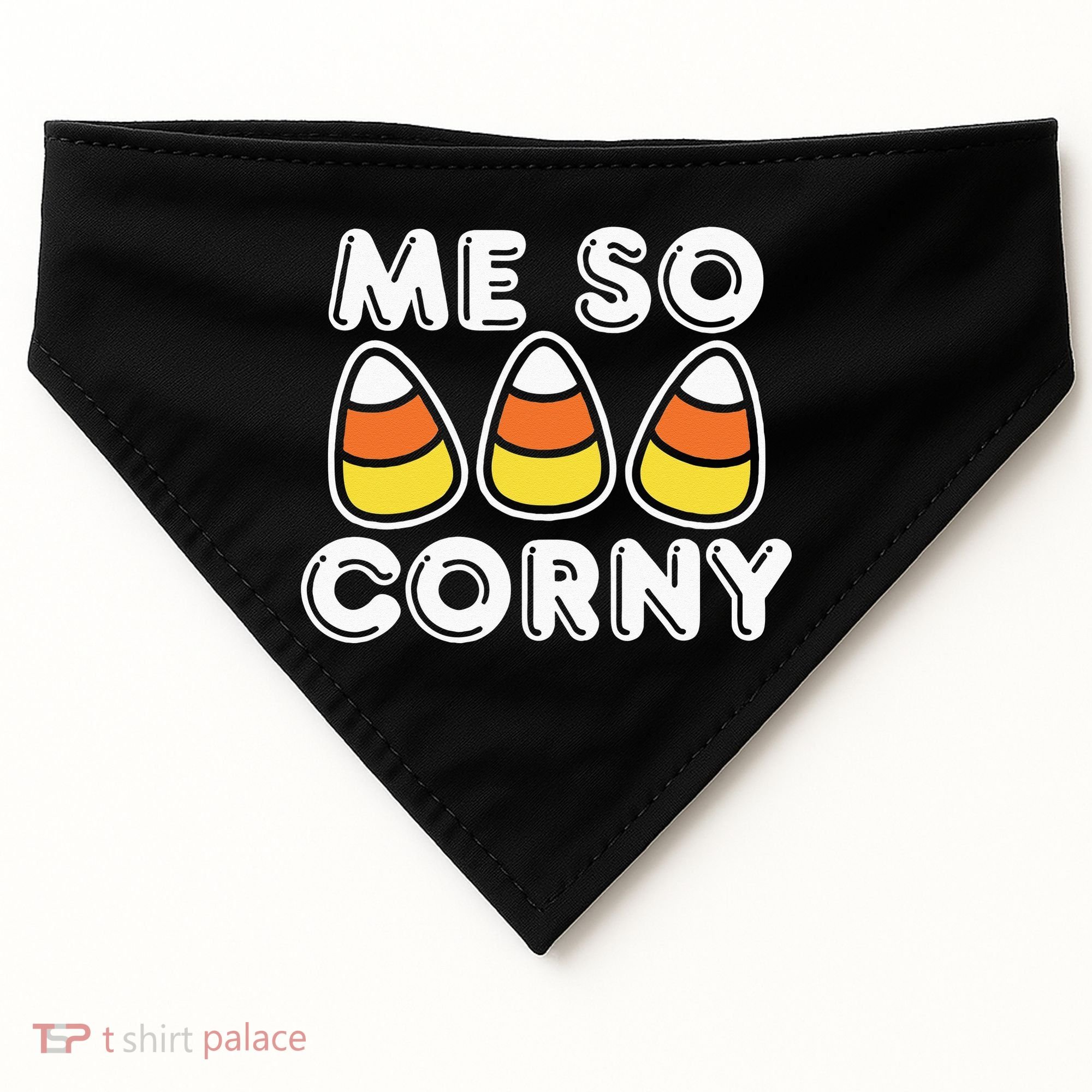 Me So Corny Candy Corn Funny Halloween USA-Made Doggie Bandana
