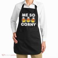 Me So Corny Candy Corn Funny Halloween Apron thumb 2