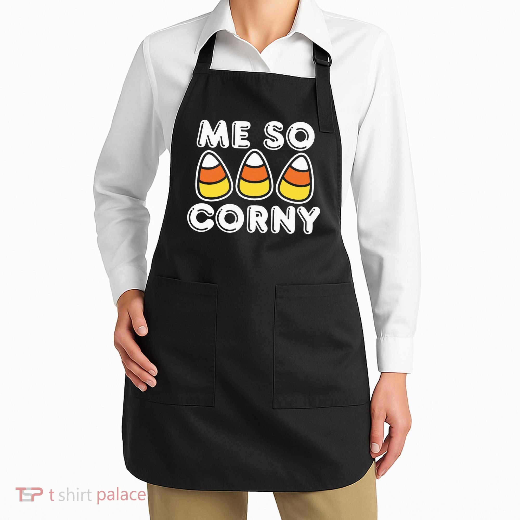Me So Corny Candy Corn Funny Halloween Apron