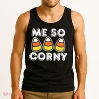 Me So Corny Candy Corn Funny Halloween Tank Top thumb 3
