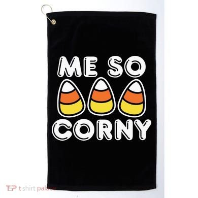 Me So Corny Candy Corn Funny Halloween Golf Towel