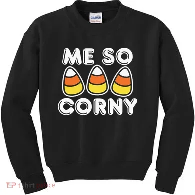 Me So Corny Candy Corn Funny Halloween Kids Sweatshirt