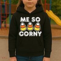 Me So Corny Candy Corn Funny Halloween Kids Hoodie thumb 3