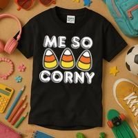 Me So Corny Candy Corn Funny Halloween Kids T-Shirt thumb 3