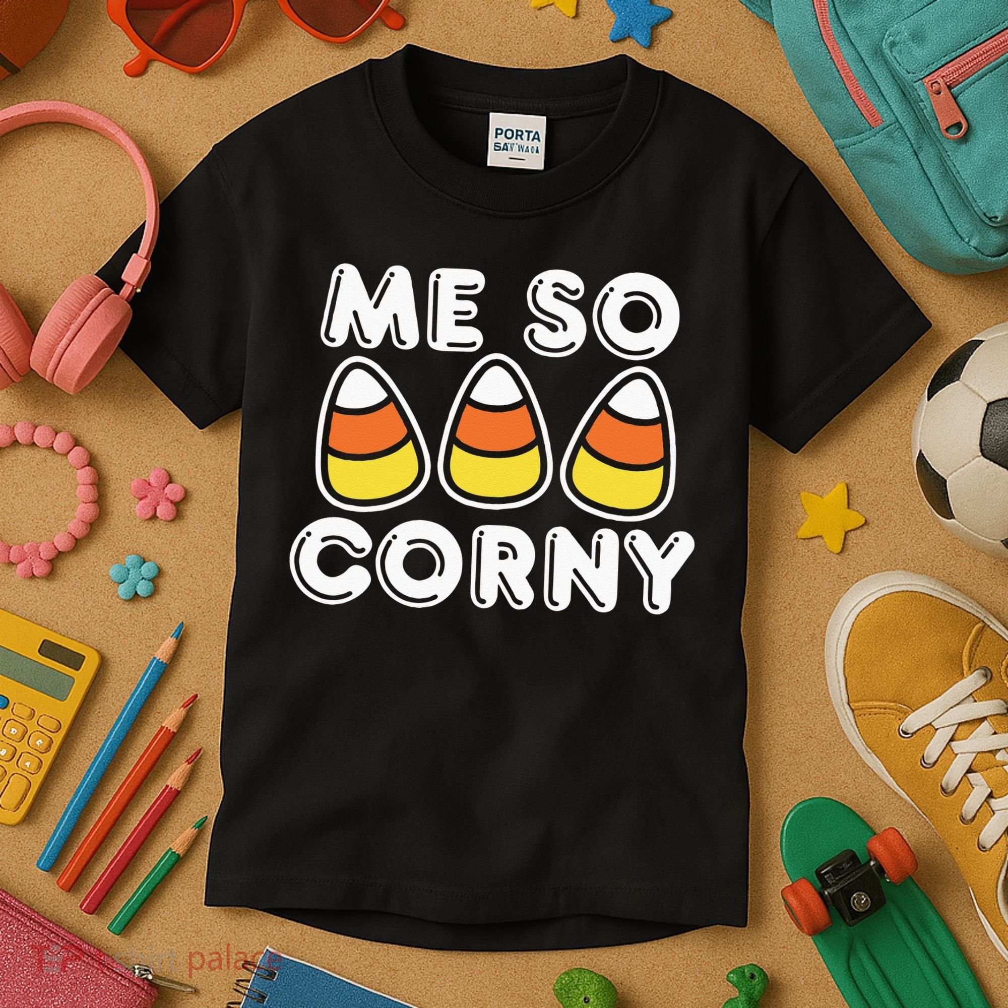 Me So Corny Candy Corn Funny Halloween Kids T-Shirt
