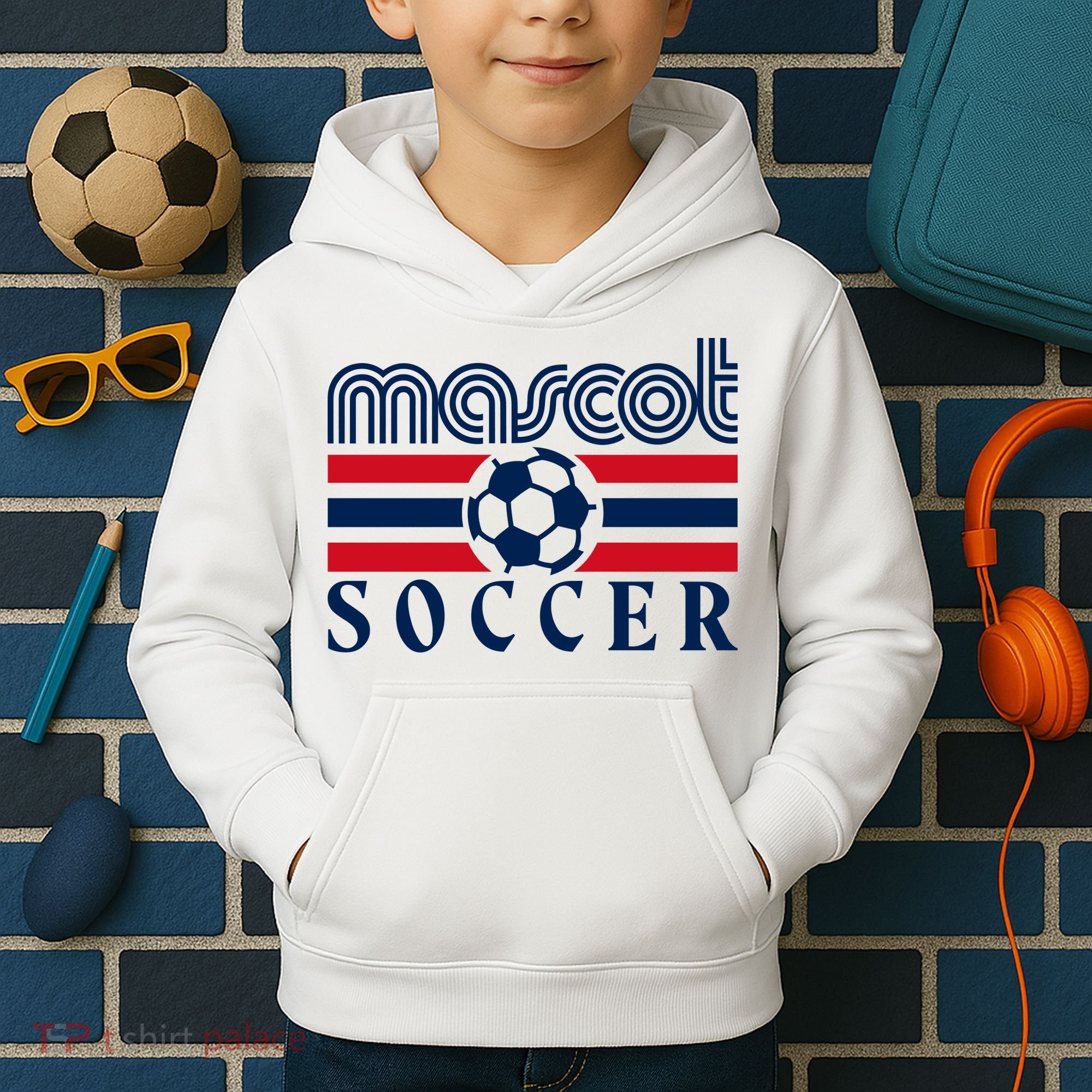 Mascot Soccer Country Fan Kids Hoodie