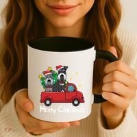 Miniature Schnauzer Christmas Truck Tree Mom Dad Xmas Gift Coffee Mug thumb 3