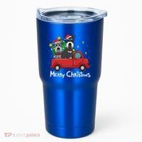 Miniature Schnauzer Christmas Truck Tree Mom Dad Xmas Gift Tumbler thumb 0