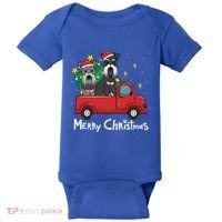 Miniature Schnauzer Christmas Truck Tree Mom Dad Xmas Gift Baby Bodysuit thumb 0