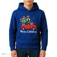 Miniature Schnauzer Christmas Truck Tree Mom Dad Xmas Gift Kids Hoodie thumb 4