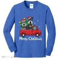 Miniature Schnauzer Christmas Truck Tree Mom Dad Xmas Gift Kids Long Sleeve Shirt thumb 0