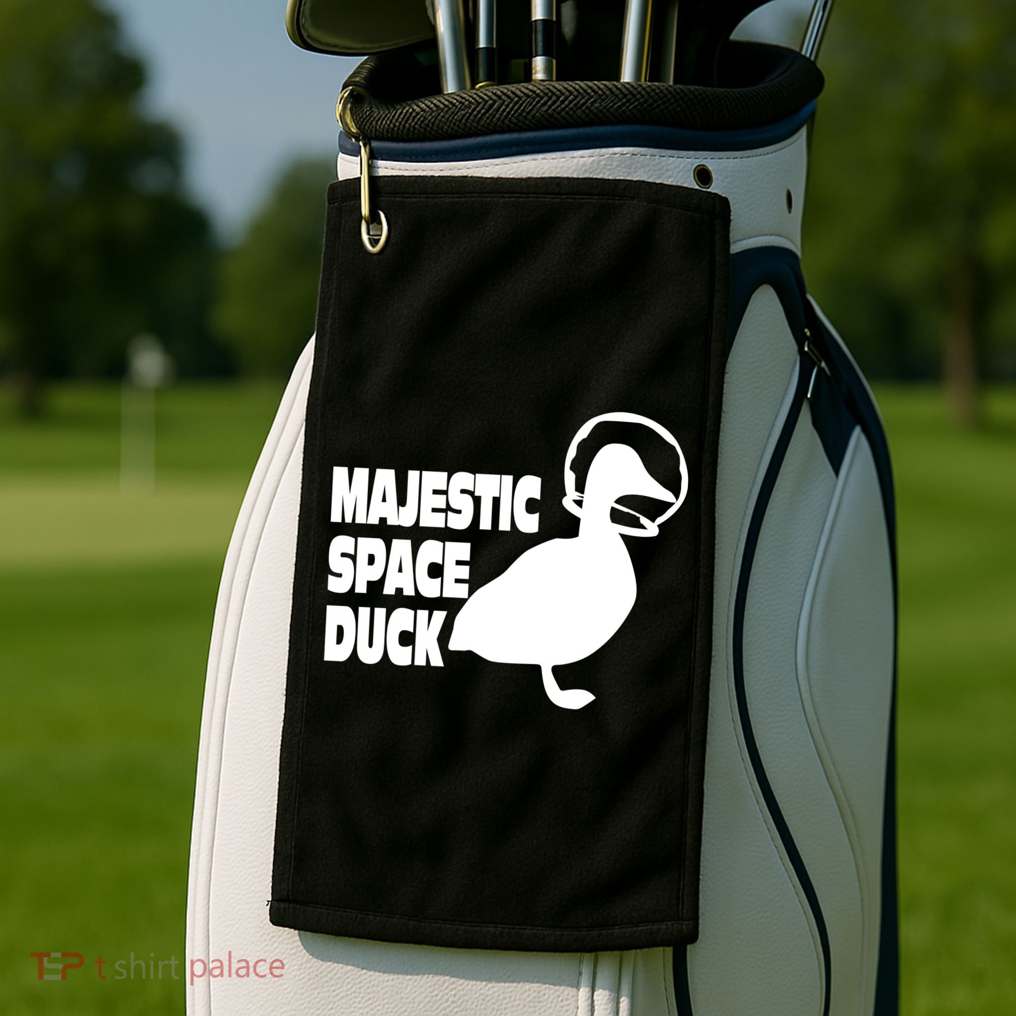 Majestic Space Duck Golf Towel