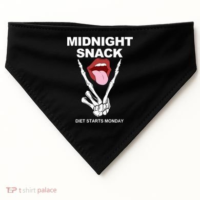 Midnight Snack Diet Starts Monday USA-Made Doggie Bandana