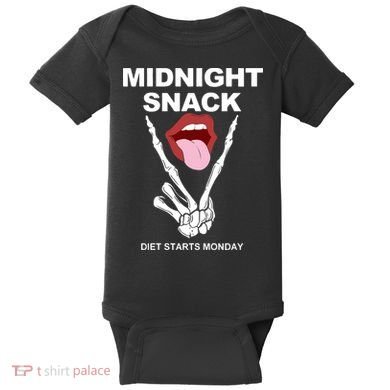 Midnight Snack Diet Starts Monday Baby Bodysuit