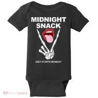 Midnight Snack Diet Starts Monday Baby Bodysuit thumb 0