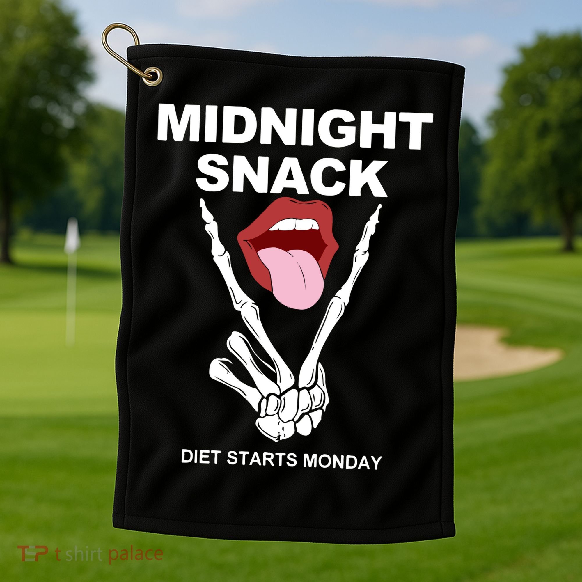 Midnight Snack Diet Starts Monday Golf Towel