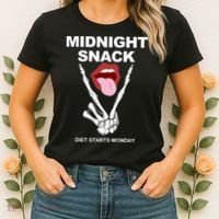 Midnight Snack Diet Starts Monday Women's T-Shirt thumb 2