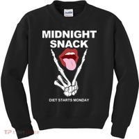 Midnight Snack Diet Starts Monday Kids Sweatshirt thumb 0