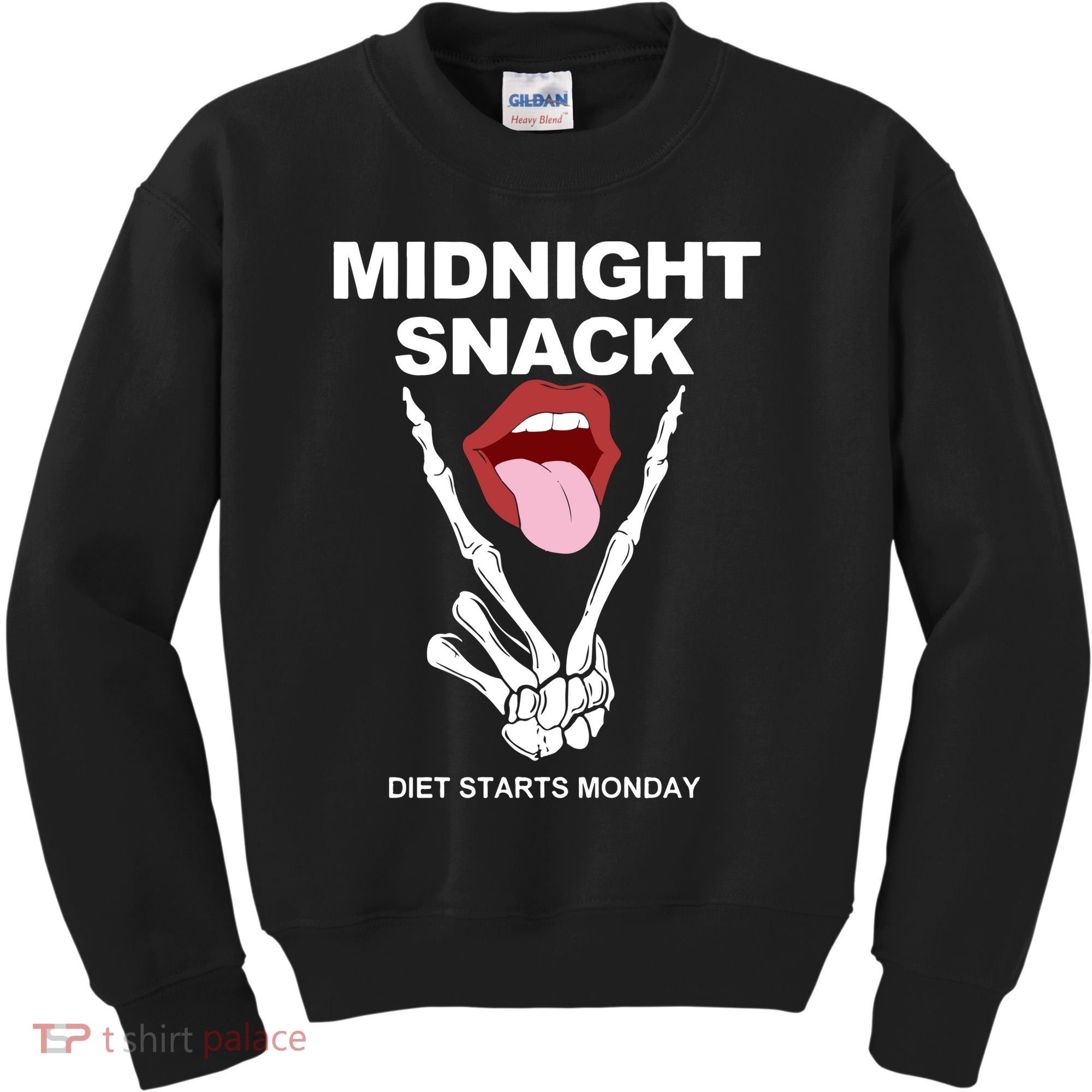 Midnight Snack Diet Starts Monday Kids Sweatshirt