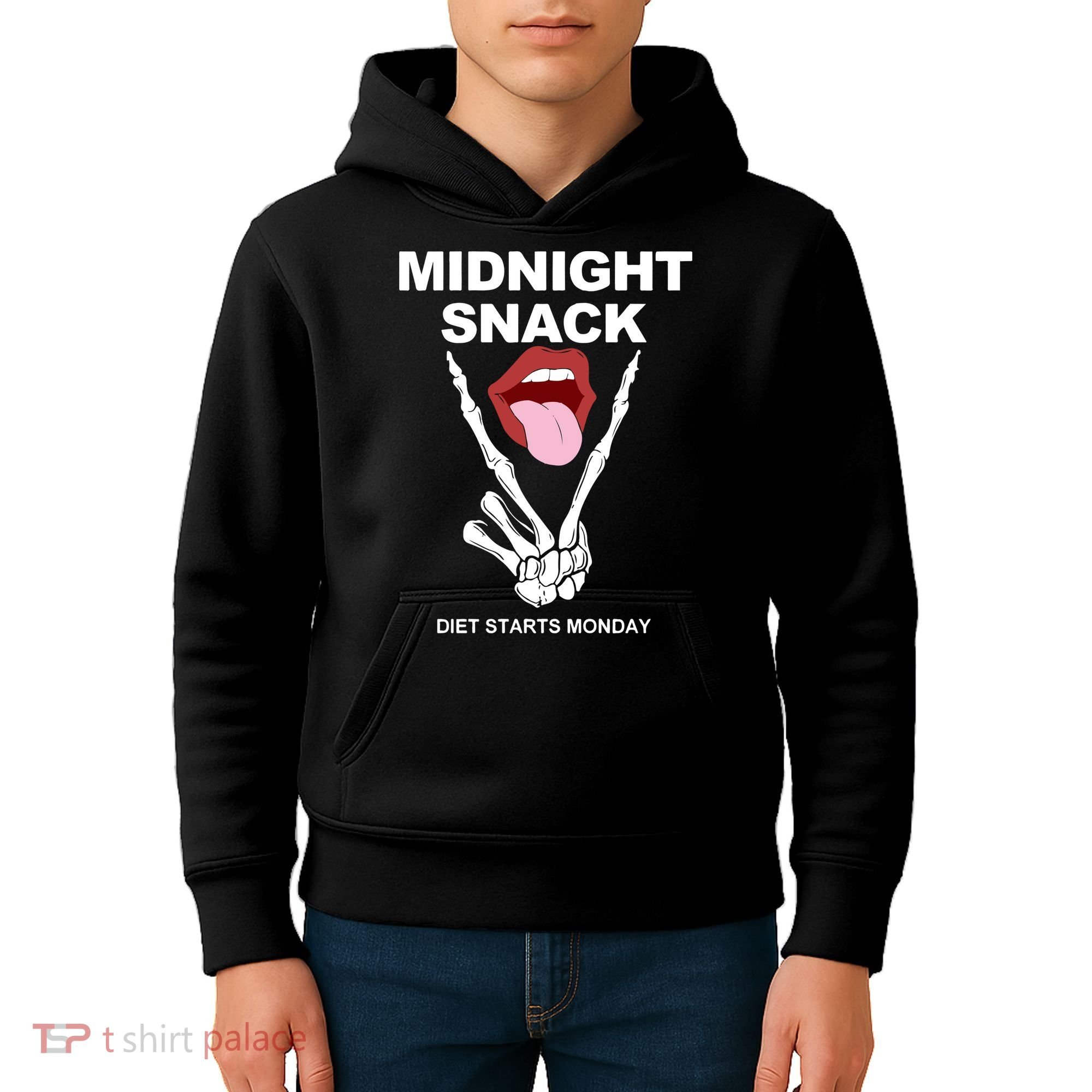 Midnight Snack Diet Starts Monday Kids Hoodie