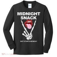 Midnight Snack Diet Starts Monday Kids Long Sleeve Shirt thumb 0