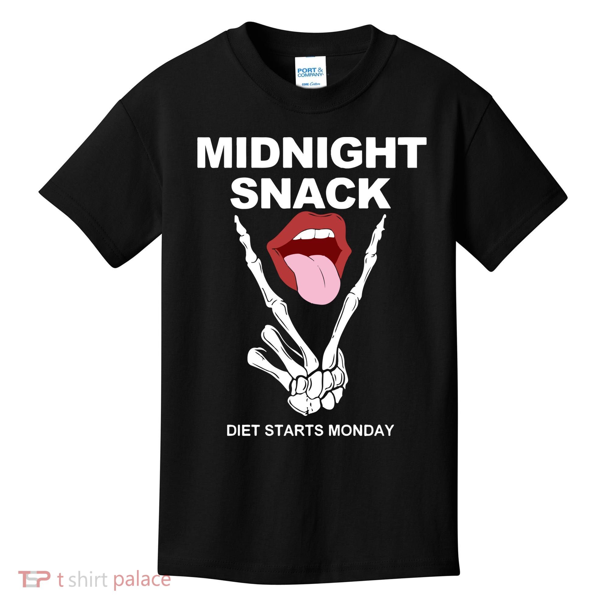 Midnight Snack Diet Starts Monday Kids T-Shirt
