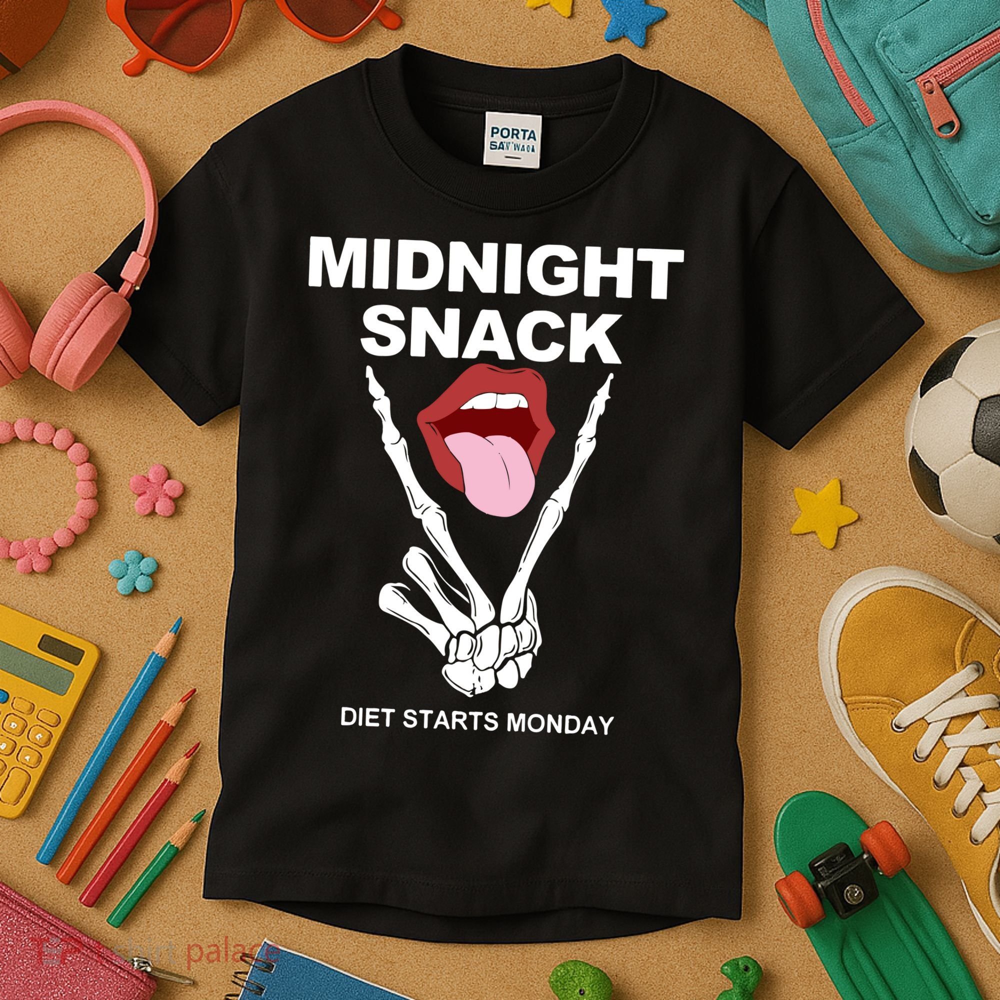 Midnight Snack Diet Starts Monday Kids T-Shirt