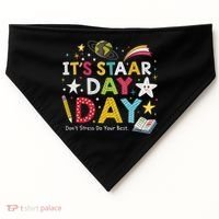 Motivational STAAR Day Wear For School Testing Season USA-Made Doggie Bandana thumb 0
