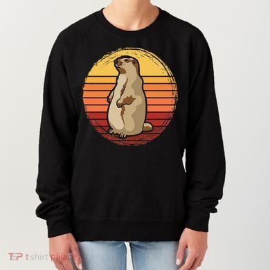 Marmot Sunset Design For Marmot Lovers Women's Sweatshirt