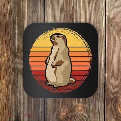 Marmot Sunset Design For Marmot Lovers Coaster