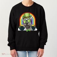 Miniature Schnauzer Dog Leprechaun Funny St Patricks Day Gift Women's Sweatshirt thumb 0