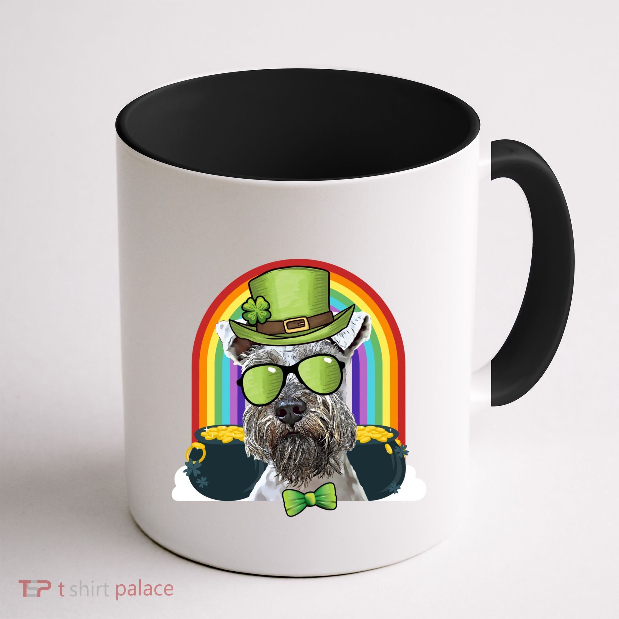 Miniature Schnauzer Dog Leprechaun Funny St Patricks Day Gift Coffee Mug