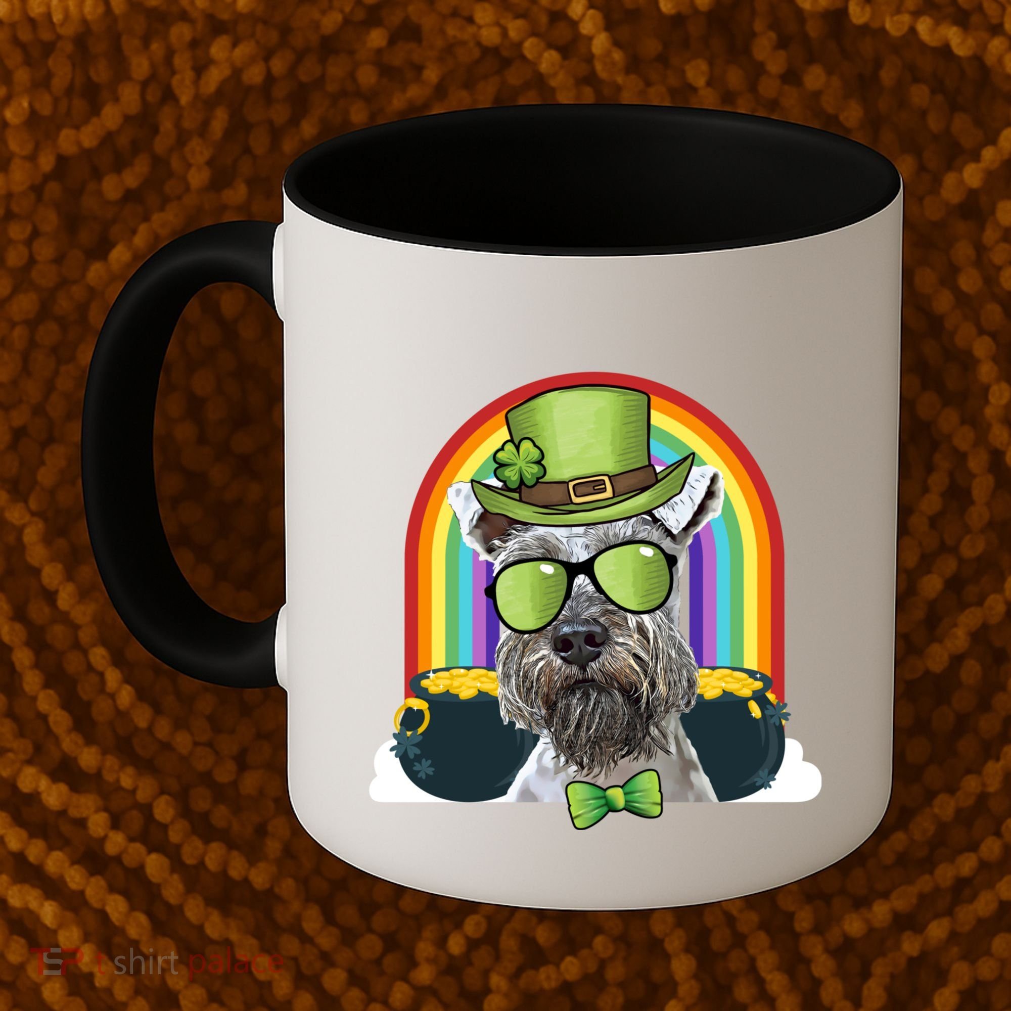 Miniature Schnauzer Dog Leprechaun Funny St Patricks Day Gift Coffee Mug