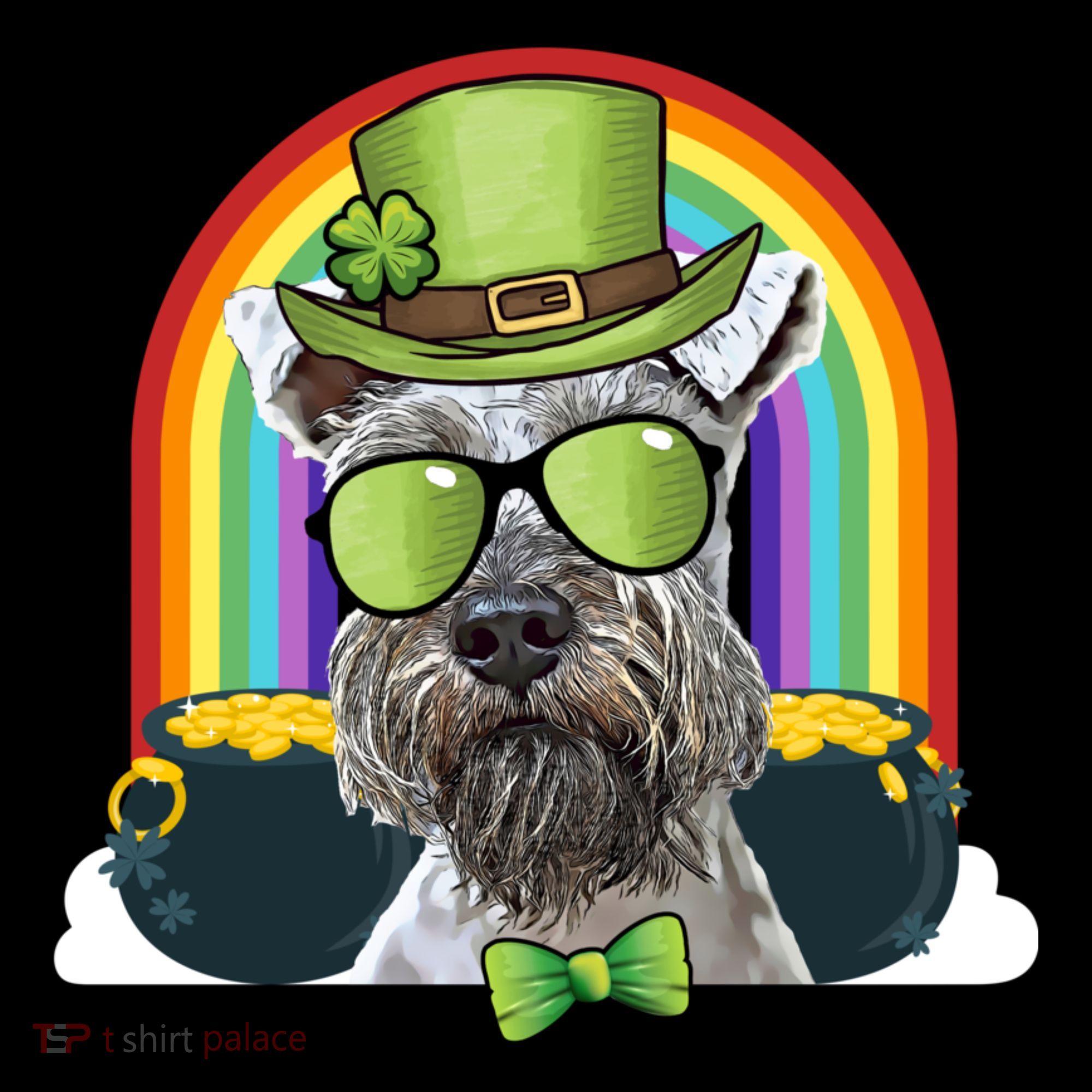 Miniature Schnauzer Dog Leprechaun Funny St Patricks Day Gift Women's Hoodie