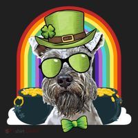 Miniature Schnauzer Dog Leprechaun Funny St Patricks Day Gift Golf Towel thumb 3