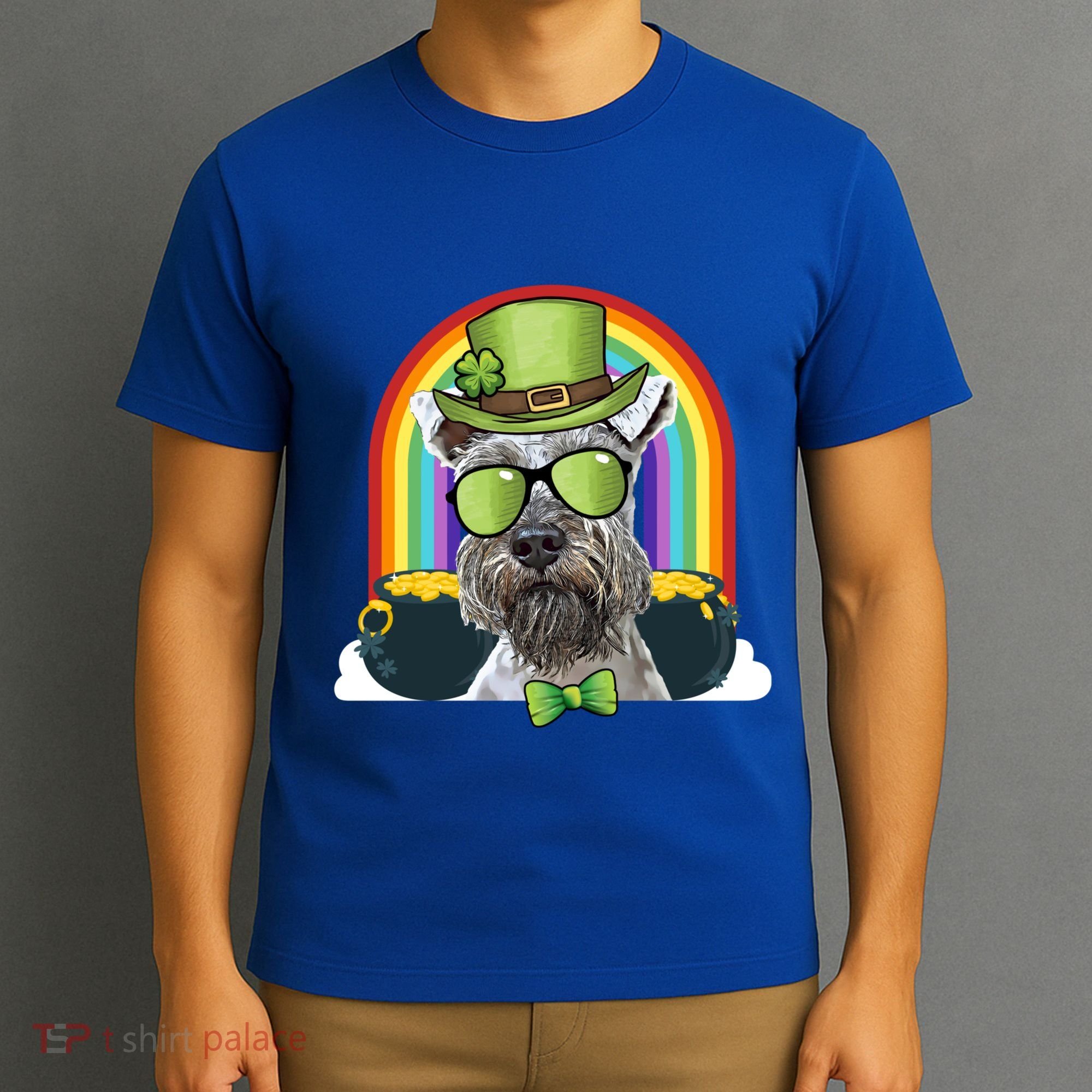 Miniature Schnauzer Dog Leprechaun Funny St Patricks Day Gift T-Shirt
