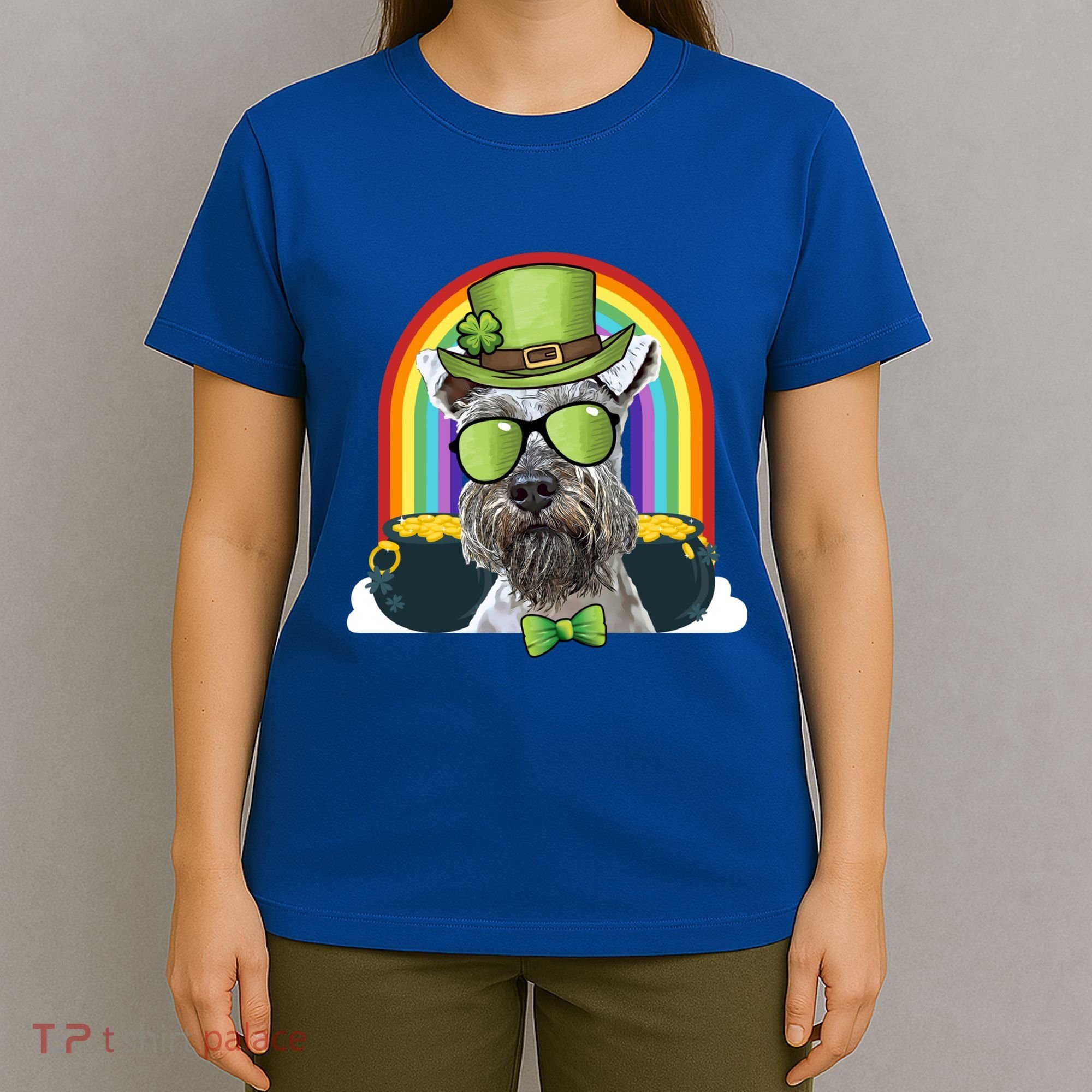 Miniature Schnauzer Dog Leprechaun Funny St Patricks Day Gift T-Shirt